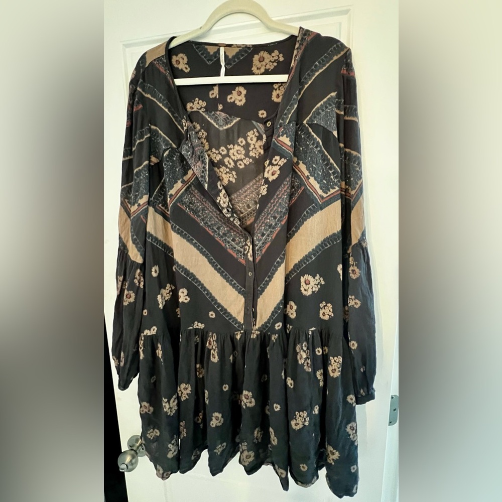 Free People Floral Patterned Blouse